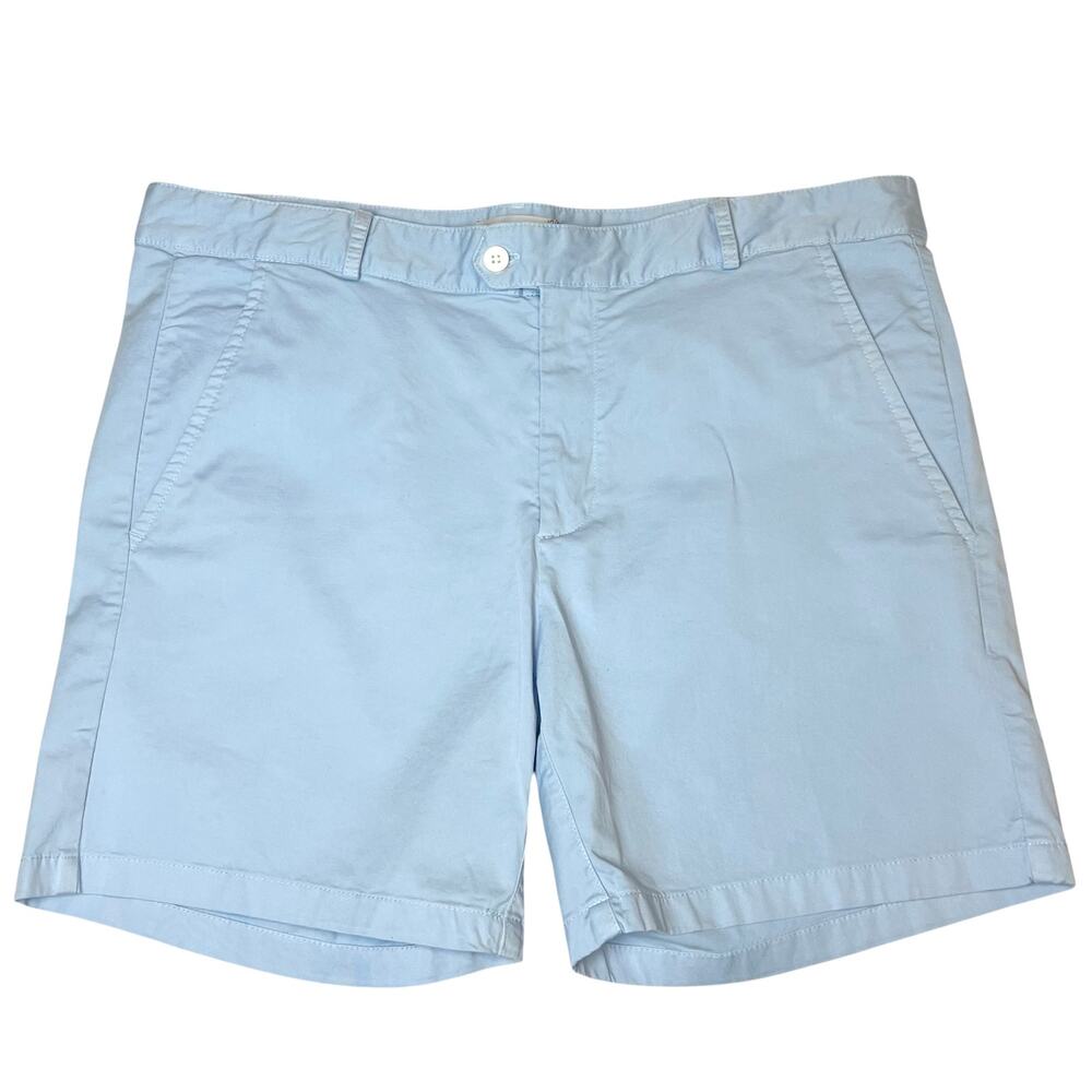 NWT Solid & Striped Flat Front Day Shorts Light Blue Size 34